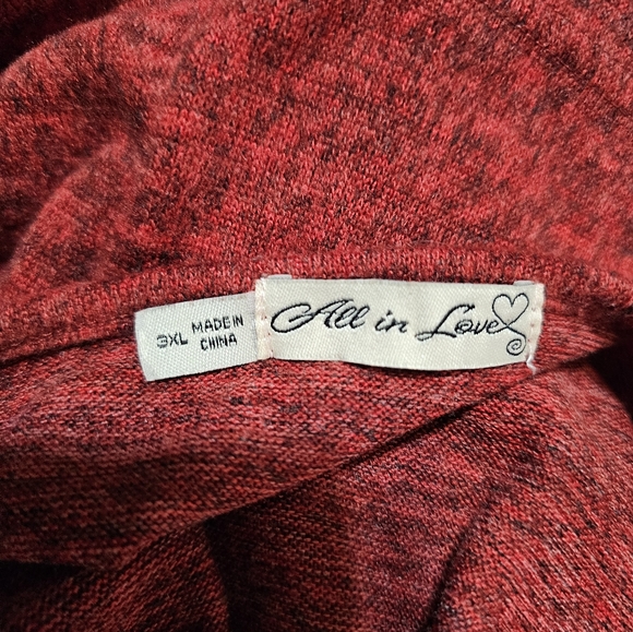 2/$20 All In Love 3XL Button Sleeve Top - Picture 2 of 8